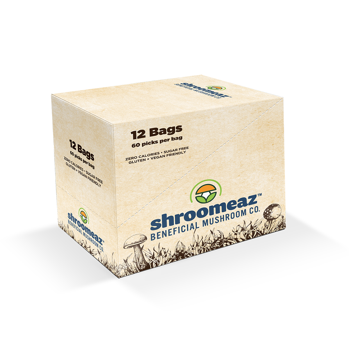 Shroomeaz Toothpicks 60ct Case (12 Bags)