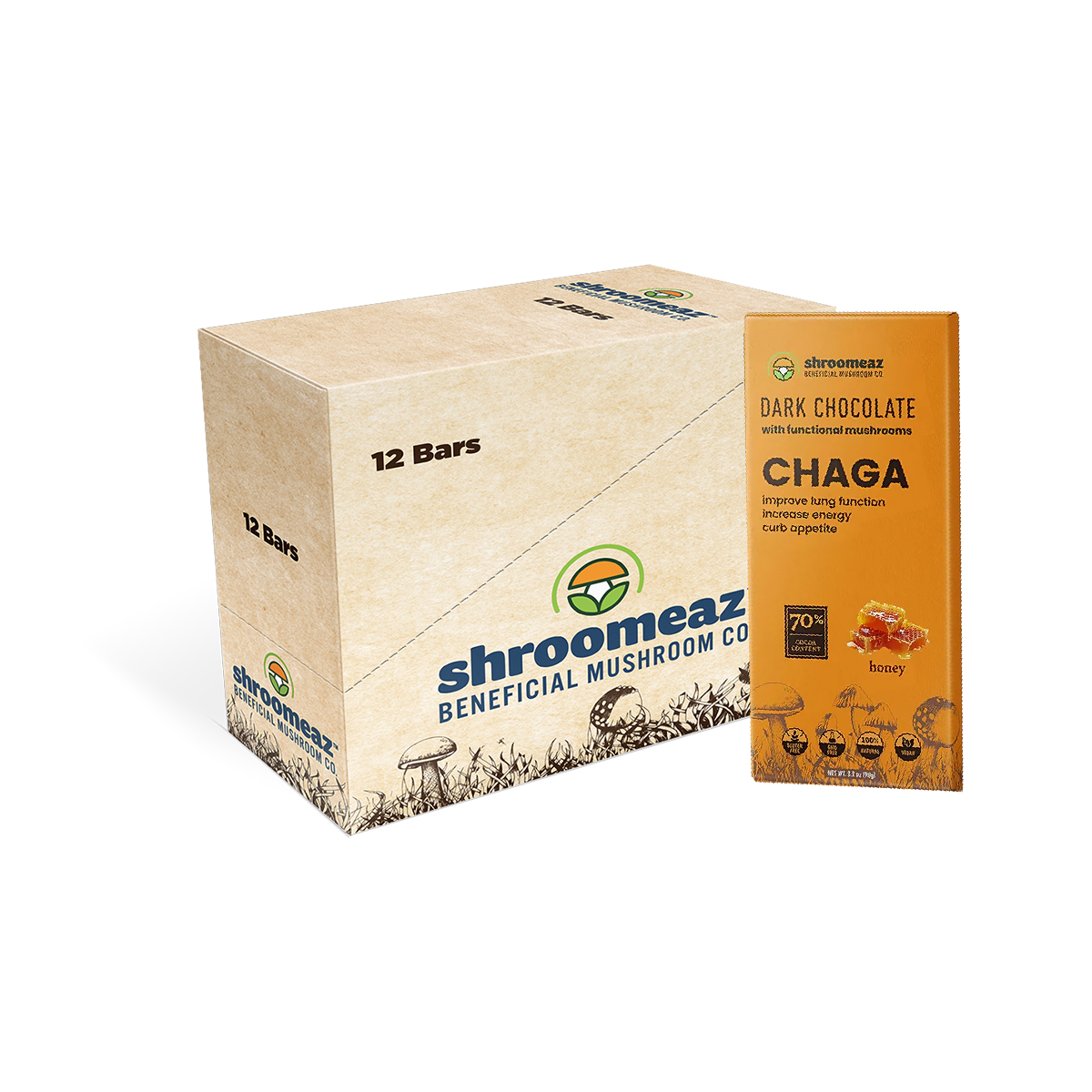 Shroomeaz Chocolate Bars Case (12 Bars)