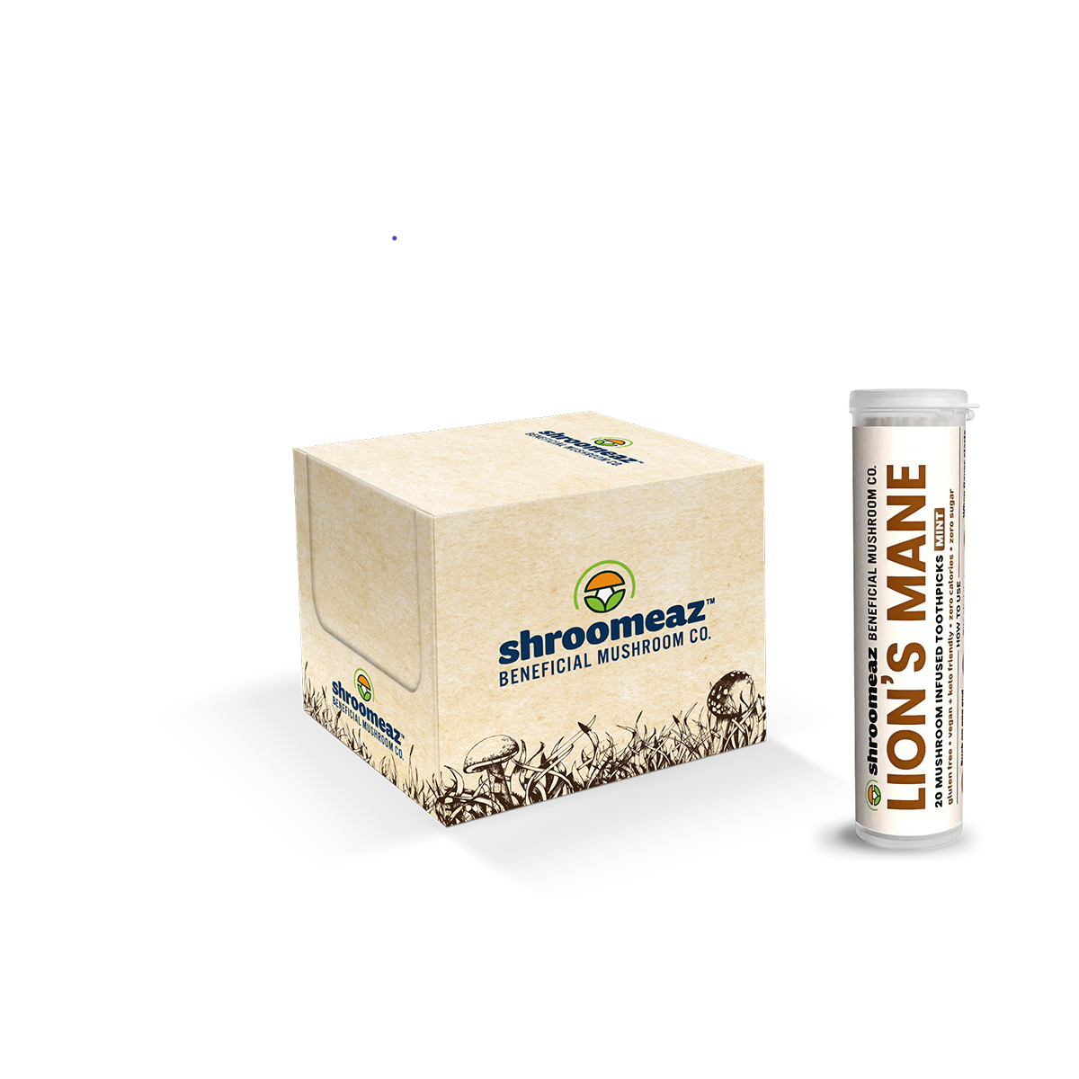 Shroomeaz Toothpicks Generic 12ct Tube Case